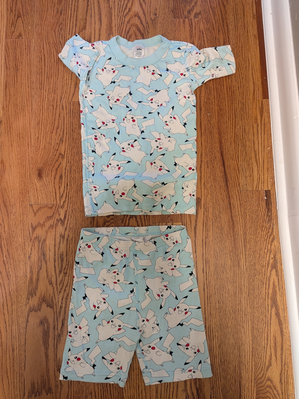 Hanna Andersson Mint Blue Pikachu Print Pajama Set